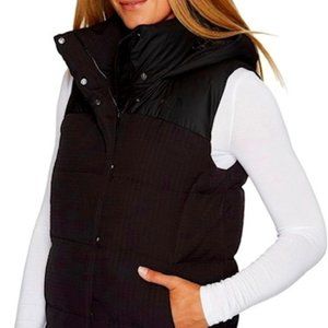 The North Face Black Quilted Hooded Vest 700 Large